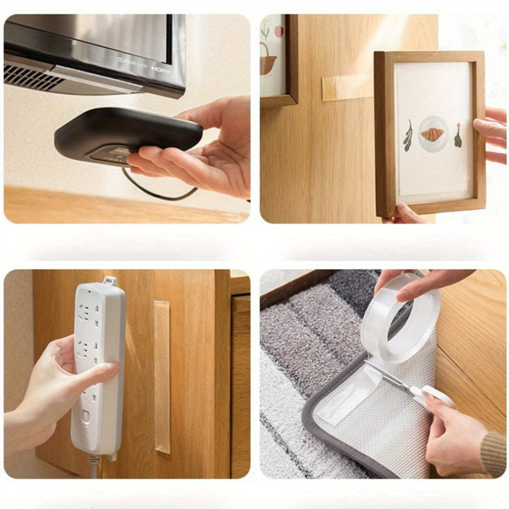 1pc Super Strong Double Sided Adhesive Tape, Transparent Double Tape, Suit For Kitchen Bathroom Supplies