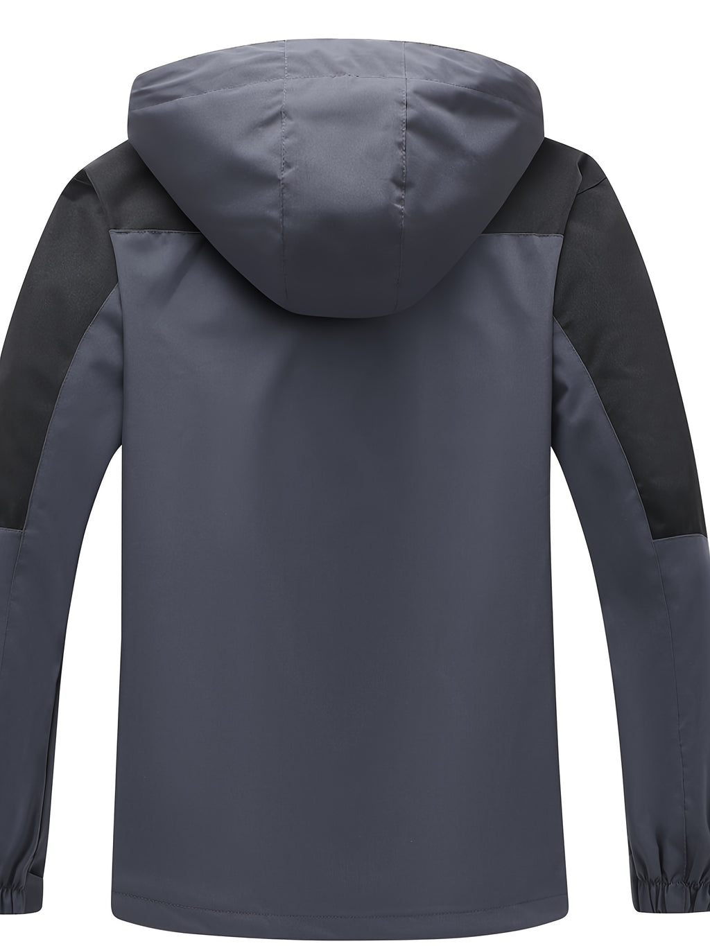 Men'S Lightweight High Quality Rain Jacket with Hood - Windproof Full-Zip Outdoor Coat, Breathable Windbreaker for Hiking, Camping & Urban Commute, Adjustable Hem & Full-Length Zipper, Minimalist Design (Spring/Fall) - Durabl