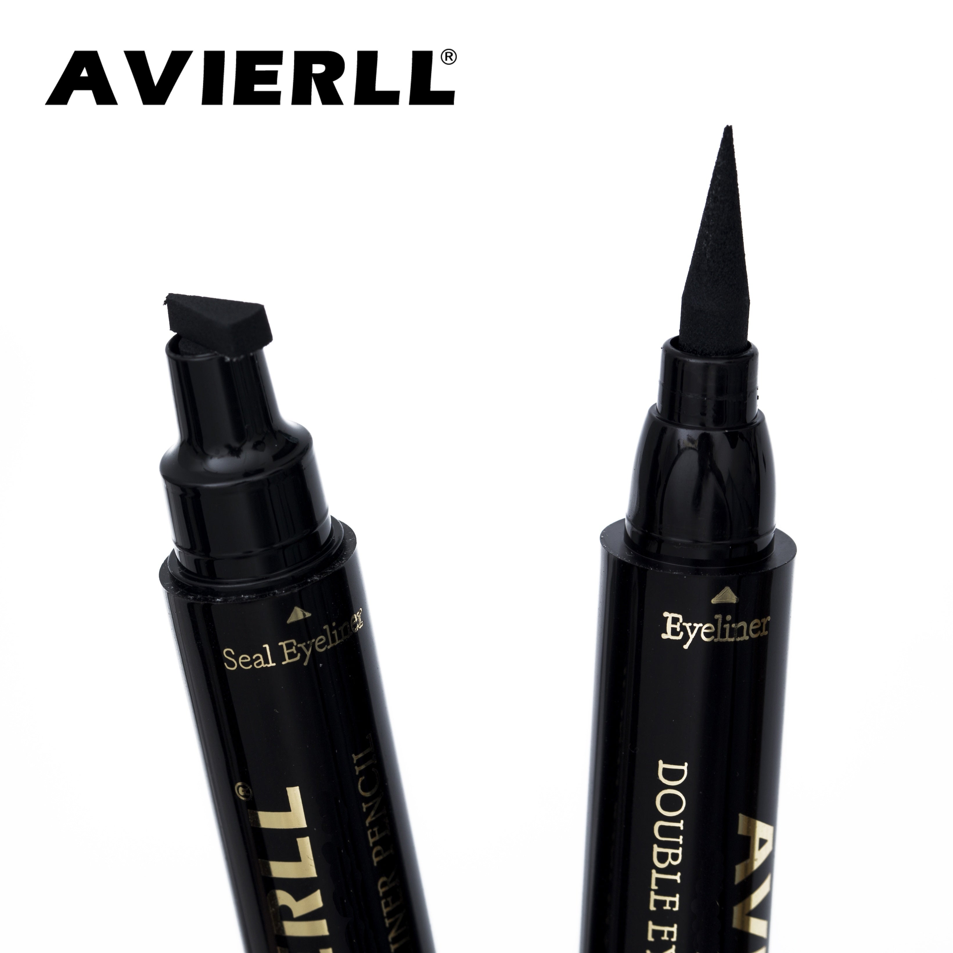 Waterproof 2-in-1 Winged Eyeliner Stamp - Long-Lasting, Quick Flick, Smudge-Proof, Natural Cat Eye & Vamp black Eyeliner pencil