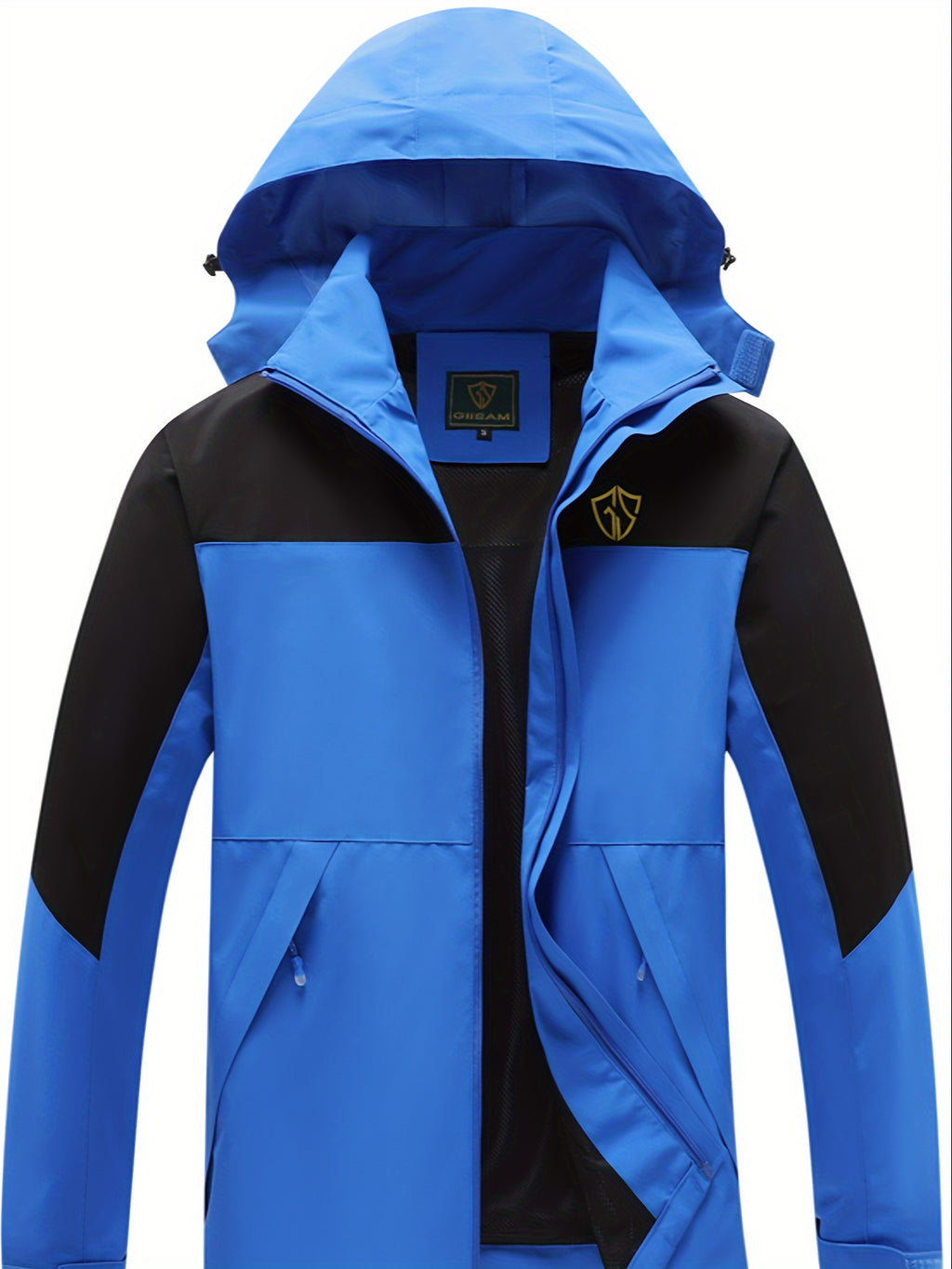 Men'S Lightweight High Quality Rain Jacket with Hood - Windproof Full-Zip Outdoor Coat, Breathable Windbreaker for Hiking, Camping & Urban Commute, Adjustable Hem & Full-Length Zipper, Minimalist Design (Spring/Fall) - Durabl