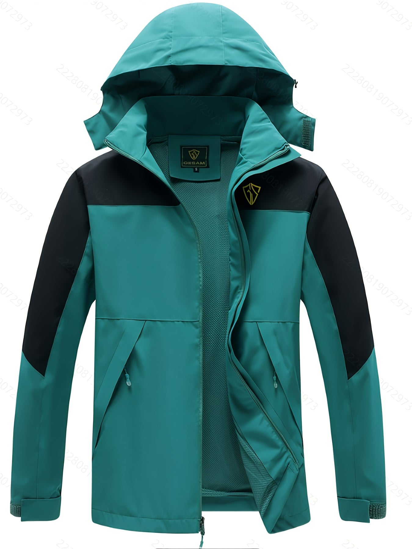 Men'S Lightweight High Quality Rain Jacket with Hood - Windproof Full-Zip Outdoor Coat, Breathable Windbreaker for Hiking, Camping & Urban Commute, Adjustable Hem & Full-Length Zipper, Minimalist Design (Spring/Fall) - Durabl