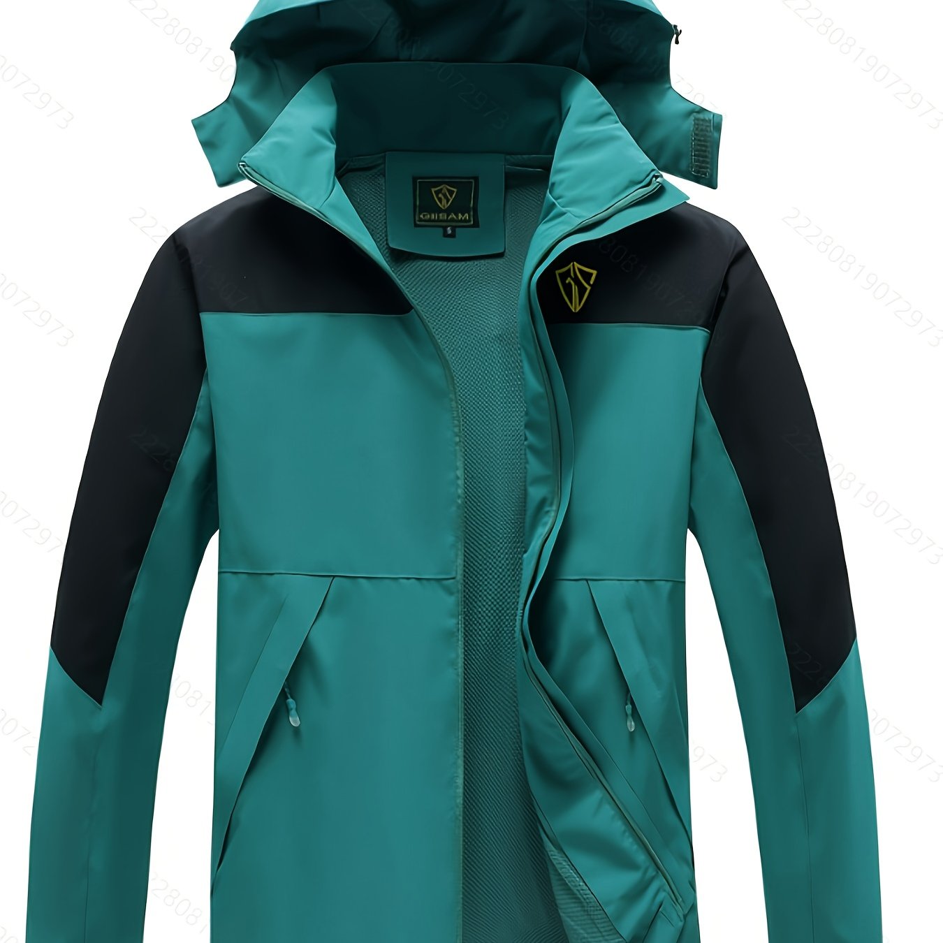 Men'S Lightweight High Quality Rain Jacket with Hood - Windproof Full-Zip Outdoor Coat, Breathable Windbreaker for Hiking, Camping & Urban Commute, Adjustable Hem & Full-Length Zipper, Minimalist Design (Spring/Fall) - Durabl