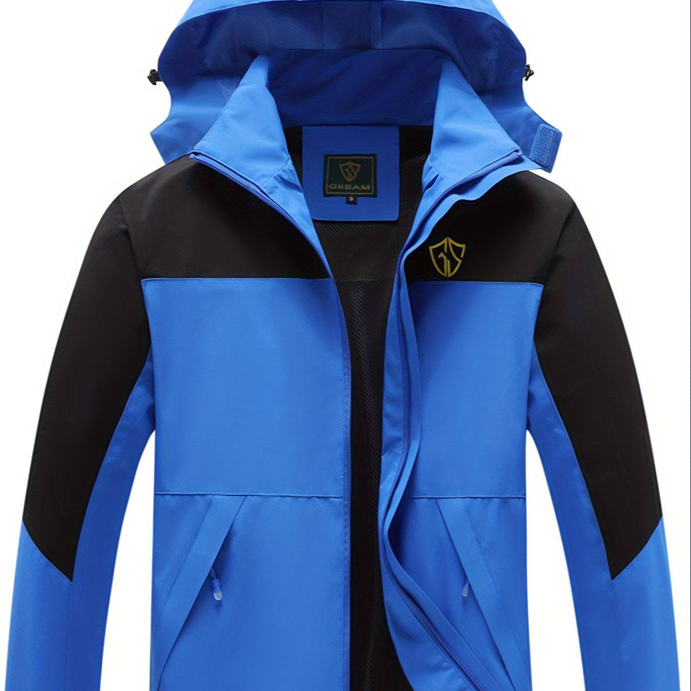 Men'S Lightweight High Quality Rain Jacket with Hood - Windproof Full-Zip Outdoor Coat, Breathable Windbreaker for Hiking, Camping & Urban Commute, Adjustable Hem & Full-Length Zipper, Minimalist Design (Spring/Fall) - Durabl