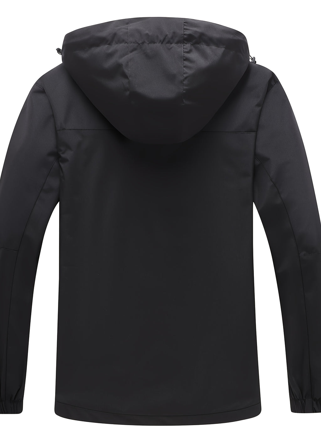 Men'S Lightweight High Quality Rain Jacket with Hood - Windproof Full-Zip Outdoor Coat, Breathable Windbreaker for Hiking, Camping & Urban Commute, Adjustable Hem & Full-Length Zipper, Minimalist Design (Spring/Fall) - Durabl