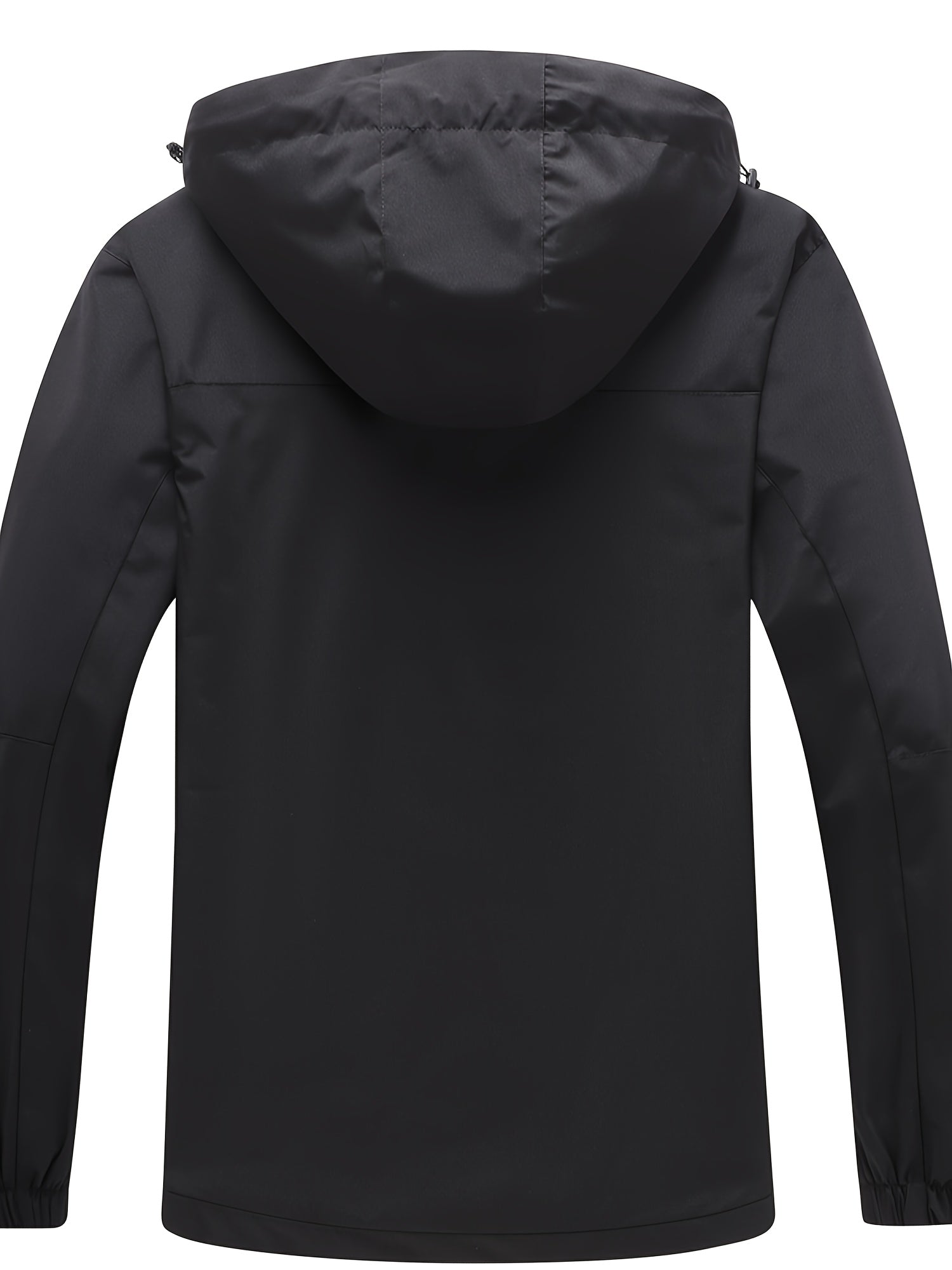 Men'S Lightweight High Quality Rain Jacket with Hood - Windproof Full-Zip Outdoor Coat, Breathable Windbreaker for Hiking, Camping & Urban Commute, Adjustable Hem & Full-Length Zipper, Minimalist Design (Spring/Fall) - Durabl